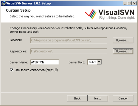VisualSVN Server - Instalação